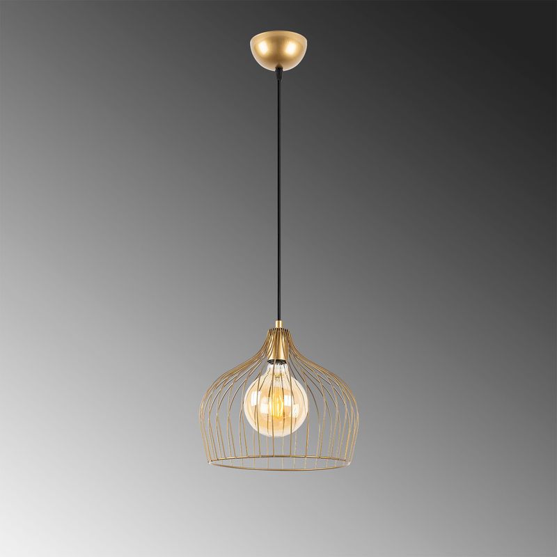 Casa si Gradina - Corpuri si surse de iluminat - Lustre si pendule - Lustra, Opviq, metal, auriu stralucitor, 30x30x121 cm - Infinity.ro