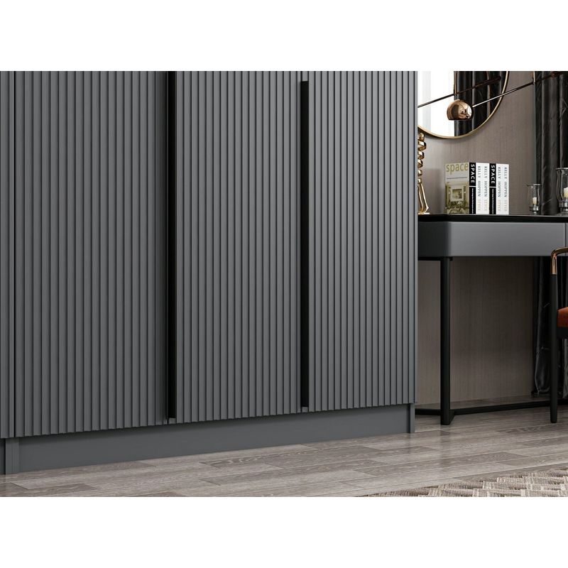 Casa si Gradina - Mobilier - Dulapuri si sifoniere - Sifoniere - Sifonier, Hanah Home, pal melaminat, antracit, 225x52x210 cm - Infinity.ro