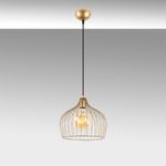 Casa si Gradina - Corpuri si surse de iluminat - Lustre si pendule - Lustra, Opviq, metal, auriu stralucitor, 30x30x121 cm - Infinity.ro