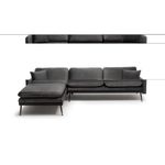 Casa si Gradina - Mobilier - Canapele si coltare - Coltare - Coltar, Atelier Del Sofa, metal, stofa poliester, antracit, 245x180 cm - Infinity.ro