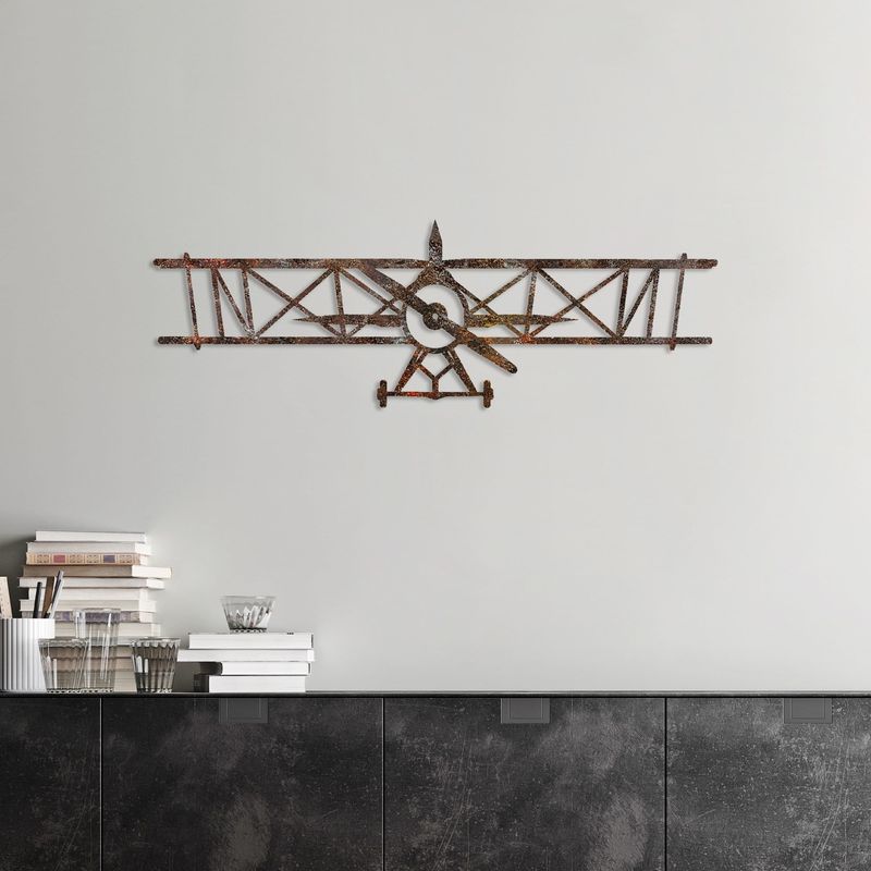 Casa si Gradina - Decoratiuni - Decoratiuni perete - Accesoriu decorativ de perete, Wallxpert, metal, antichizat, 23x70 cm - Infinity.ro
