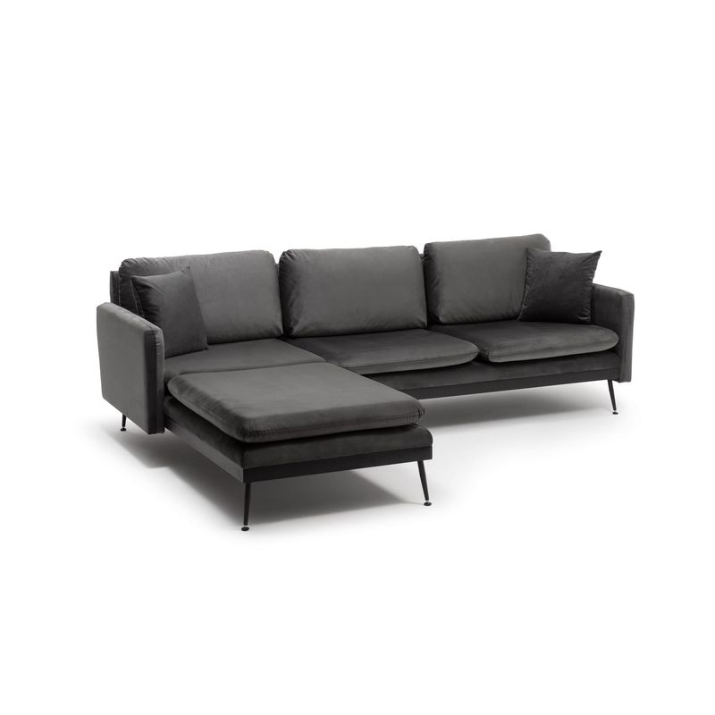 Casa si Gradina - Mobilier - Canapele si coltare - Coltare - Coltar, Atelier Del Sofa, metal, stofa poliester, antracit, 245x180 cm - Infinity.ro