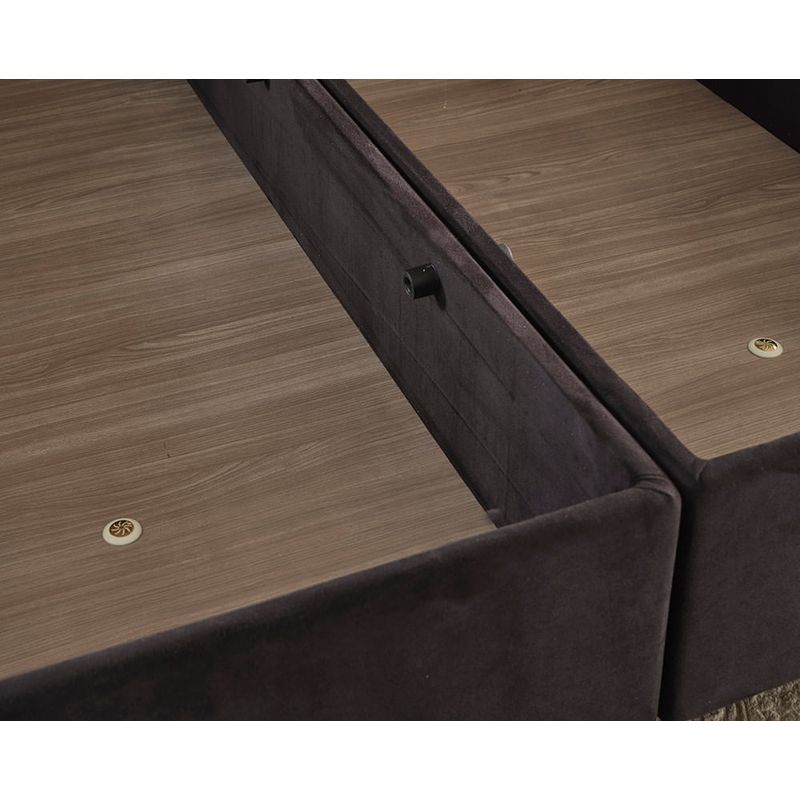 Casa si Gradina - Mobilier - Saltele si somiere - Somiere - Somiera, Hanah Home, otel, negru, 100x200 cm - Infinity.ro