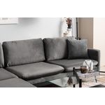 Casa si Gradina - Mobilier - Canapele si coltare - Coltare - Coltar, Atelier Del Sofa, metal, stofa poliester, antracit, 245x180 cm - Infinity.ro