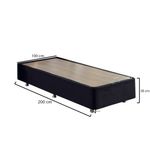 Casa si Gradina - Mobilier - Saltele si somiere - Somiere - Somiera, Hanah Home, otel, negru, 100x200 cm - Infinity.ro