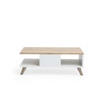 Casa si Gradina - Mobilier - Mese si birouri - Masute de cafea - Masuta de cafea, Hanah Home, panou aglomerat melaminat, stejar si alb, 90x54x35.6 cm - Infinity.ro