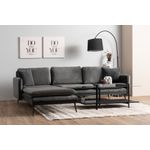Casa si Gradina - Mobilier - Canapele si coltare - Coltare - Coltar, Atelier Del Sofa, metal, stofa poliester, antracit, 245x180 cm - Infinity.ro