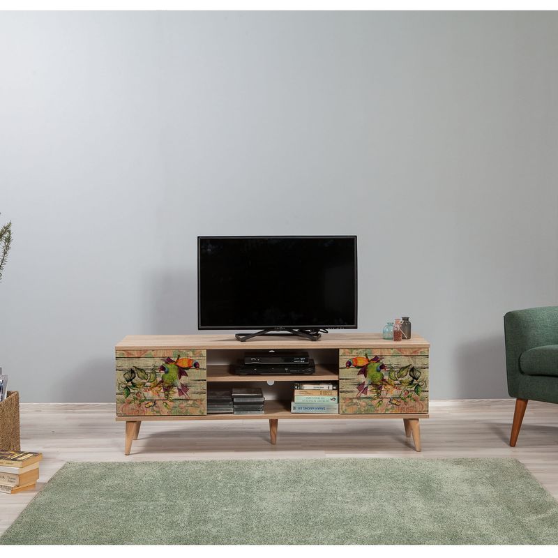 Casa si Gradina - Mobilier - Comode si corpuri - Comode - Comoda tv, Hanah Home, pal melaminat, stejar sonoma, 140x40x50 cm, 863SPH3035 - Infinity.ro
