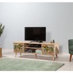 Casa si Gradina - Mobilier - Comode si corpuri - Comode - Comoda tv, Hanah Home, pal melaminat, stejar sonoma, 140x40x50 cm, 863SPH3035 - Infinity.ro