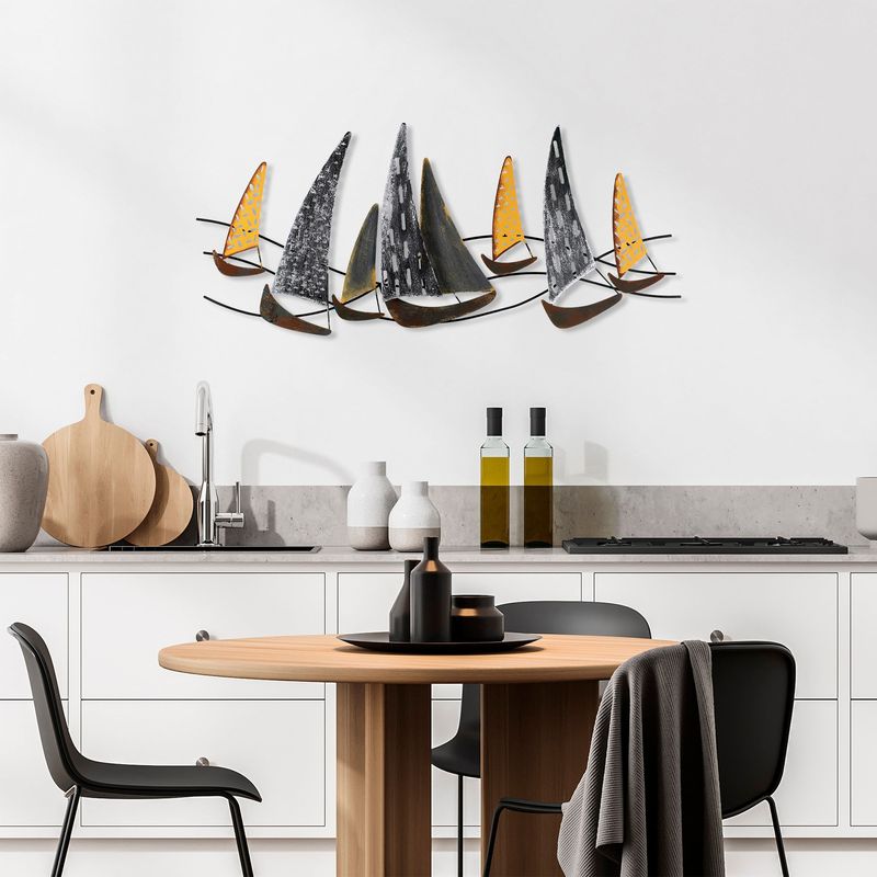Casa si Gradina - Decoratiuni - Decoratiuni perete - Accesoriu decorativ de perete, Wallxpert, metal, multicolor, 51x120 cm, 930DYU1192 - Infinity.ro