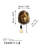 Casa si Gradina - Corpuri si surse de iluminat - Plafoniere, aplice si spoturi - Aplica de perete, Opviq, poliester, multicolor, 29x21x35 cm - Infinity.ro