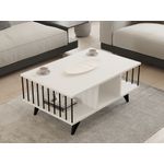 Casa si Gradina - Mobilier - Mese si birouri - Masute de cafea - Masuta de cafea, Hanah Home, pal melaminat, alb, 90x60x40 cm - Infinity.ro