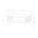 Casa si Gradina - Mobilier - Mese si birouri - Masute de cafea - Masuta de cafea, Hanah Home, pal melaminat, alb, 90x60x40 cm - Infinity.ro
