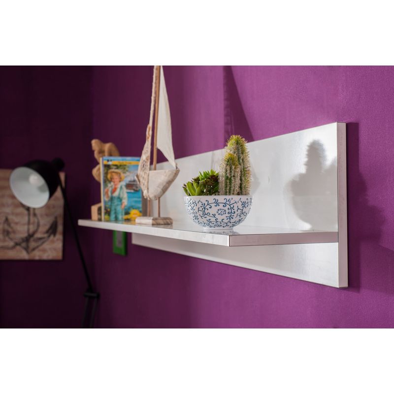 Casa si Gradina - Mobilier - Biblioteci si rafturi - Rafturi - Raft de perete, Hanah Home, pal melaminat, alb, 120x25x20 cm - Infinity.ro