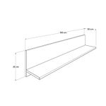 Casa si Gradina - Mobilier - Biblioteci si rafturi - Rafturi - Raft de perete, Hanah Home, pal melaminat, alb, 120x25x20 cm - Infinity.ro