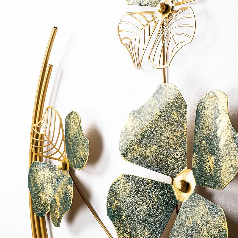 Casa si Gradina - Decoratiuni - Decoratiuni perete - Accesoriu decorativ de perete, Wallxpert, metal, verde auriu, 50x50x5 cm - Infinity.ro