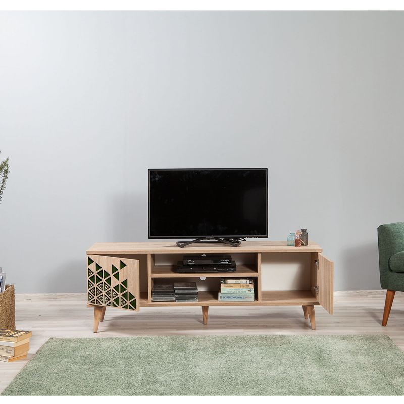 Casa si Gradina - Mobilier - Comode si corpuri - Comode - Comoda tv, Hanah Home, pal melaminat, stejar sonoma, 140x40x50 cm, 863SPH3026 - Infinity.ro