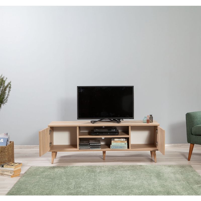 Casa si Gradina - Mobilier - Comode si corpuri - Comode - Comoda tv, Hanah Home, pal melaminat, stejar sonoma, 140x40x50 cm, 863SPH3026 - Infinity.ro