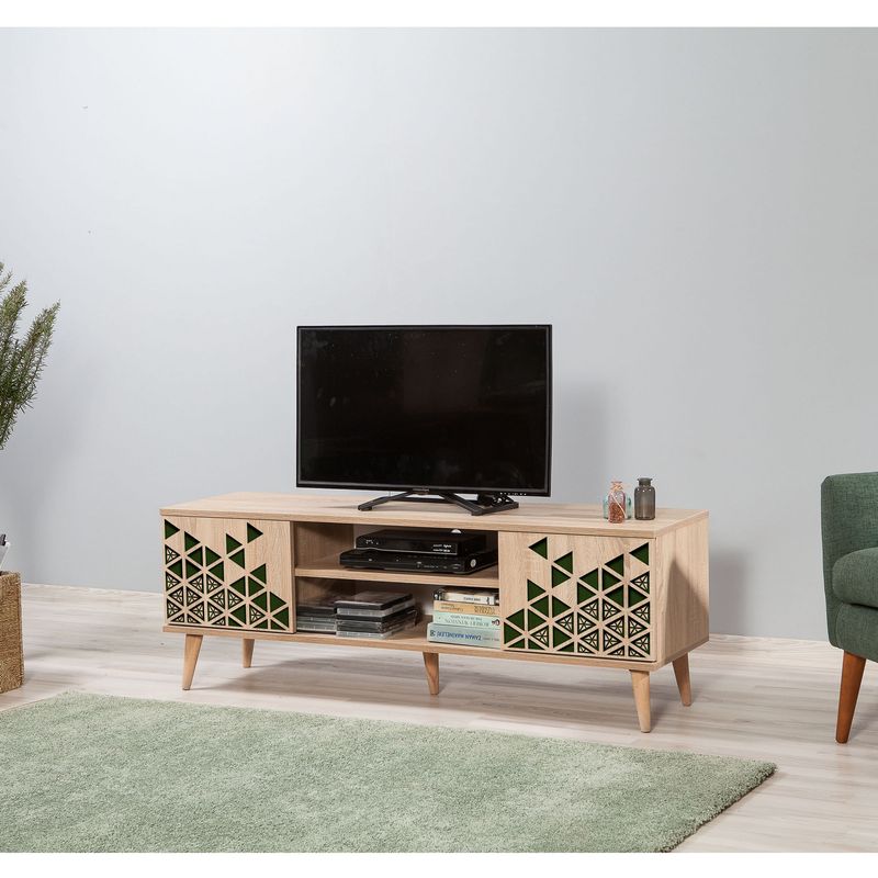 Casa si Gradina - Mobilier - Comode si corpuri - Comode - Comoda tv, Hanah Home, pal melaminat, stejar sonoma, 140x40x50 cm, 863SPH3026 - Infinity.ro