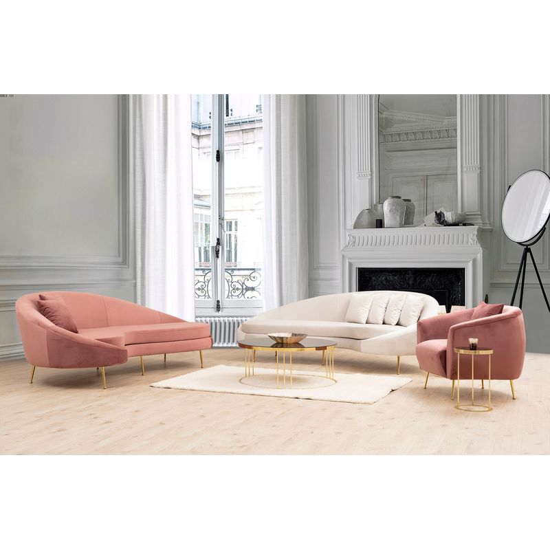 Casa si Gradina - Mobilier - Canapele si coltare - Canapele - Canapea 3 locuri, Hanah Home, lemn fag si pal, bej, 255x120x85 cm, 560ARE1349 - Infinity.ro