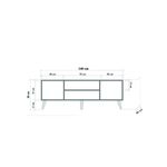 Casa si Gradina - Mobilier - Comode si corpuri - Comode - Comoda tv, Hanah Home, pal melaminat, stejar sonoma, 140x40x50 cm, 863SPH3026 - Infinity.ro
