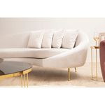 Casa si Gradina - Mobilier - Canapele si coltare - Canapele - Canapea 3 locuri, Hanah Home, lemn fag si pal, bej, 255x120x85 cm, 560ARE1349 - Infinity.ro
