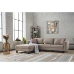 Casa si Gradina - Mobilier - Canapele si coltare - Coltare - Coltar, Hanah Home, lemn de fag, crem, 258x181x83 cm, 825BLC2717 - Infinity.ro