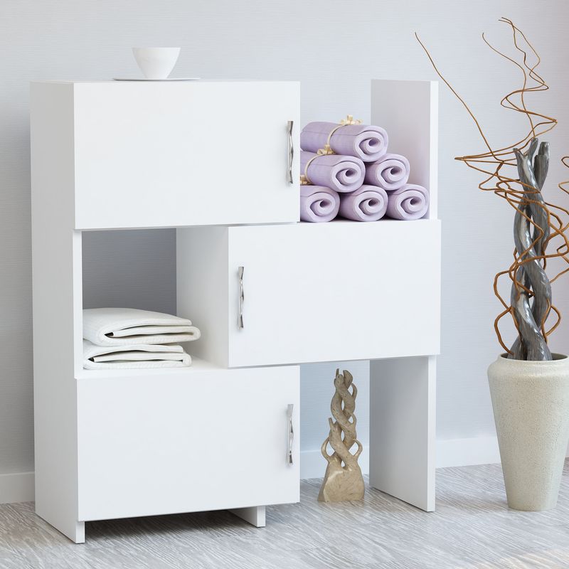 Casa si Gradina - Mobilier - Dulapuri si sifoniere - Dulapuri - Dulap multifunctional, Hanah Home, pal melaminat, alb, 65x31.5x89.8 cm - Infinity.ro