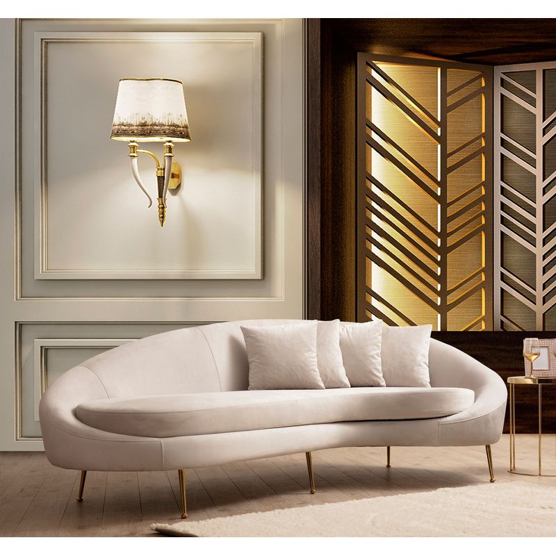 Casa si Gradina - Mobilier - Canapele si coltare - Canapele - Canapea 3 locuri, Hanah Home, lemn fag si pal, bej, 255x120x85 cm, 560ARE1349 - Infinity.ro