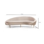 Casa si Gradina - Mobilier - Canapele si coltare - Canapele - Canapea 3 locuri, Hanah Home, lemn fag si pal, bej, 255x120x85 cm, 560ARE1349 - Infinity.ro
