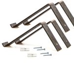 Casa si Gradina - Mobilier - Biblioteci si rafturi - Etajere - Etajera de perete, Hanah Home, lemn de molid, negru si nuc, 40x16x14 cm - Infinity.ro