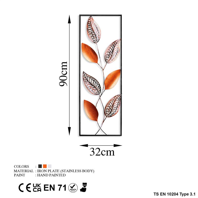 Casa si Gradina - Decoratiuni - Decoratiuni perete - Accesoriu decorativ de perete, Wallxpert, metal, multicolor, 32x90 cm, 930DYU1238 - Infinity.ro