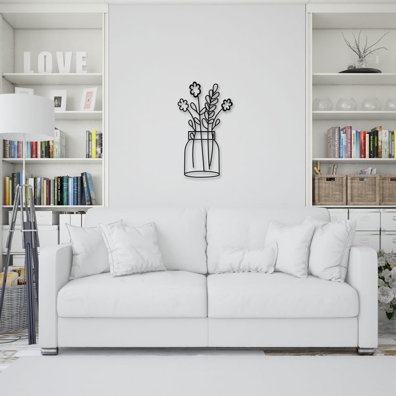 Casa si Gradina - Decoratiuni - Decoratiuni perete - Decoratiune perete metalica, Wallxpert, metal, negru, 40x70 cm - Infinity.ro