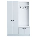 Casa si Gradina - Mobilier - Organizare si depozitare - Cuiere - Cuier, Hanah Home, pal melaminat, alb, 119.6x37.3x182.8 cm, 893RAN4911 - Infinity.ro