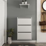 Casa si Gradina - Mobilier - Organizare si depozitare - Organizator incaltaminte - Dulap pentru pantofi, Hanah Home, pal melaminat, alb, 70x25x109 cm - Infinity.ro