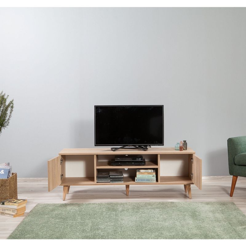 Casa si Gradina - Mobilier - Comode si corpuri - Comode - Comoda tv, Hanah Home, pal melaminat, stejar sonoma, 140x40x50 cm, 863SPH3019 - Infinity.ro