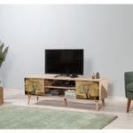 Casa si Gradina - Mobilier - Comode si corpuri - Comode - Comoda tv, Hanah Home, pal melaminat, stejar sonoma, 140x40x50 cm, 863SPH3019 - Infinity.ro
