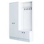 Casa si Gradina - Mobilier - Organizare si depozitare - Cuiere - Cuier, Hanah Home, pal melaminat, alb, 119.6x37.3x182.8 cm, 893RAN4911 - Infinity.ro