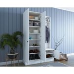 Casa si Gradina - Mobilier - Organizare si depozitare - Cuiere - Cuier, Hanah Home, pal melaminat, alb, 119.6x37.3x182.8 cm, 893RAN4911 - Infinity.ro