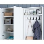 Casa si Gradina - Mobilier - Organizare si depozitare - Cuiere - Cuier, Hanah Home, pal melaminat, alb, 119.6x37.3x182.8 cm, 893RAN4911 - Infinity.ro