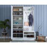 Casa si Gradina - Mobilier - Organizare si depozitare - Cuiere - Cuier, Hanah Home, pal melaminat, alb, 119.6x37.3x182.8 cm, 893RAN4911 - Infinity.ro