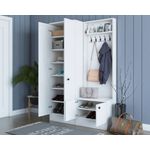 Casa si Gradina - Mobilier - Organizare si depozitare - Cuiere - Cuier, Hanah Home, pal melaminat, alb, 119.6x37.3x182.8 cm, 893RAN4911 - Infinity.ro