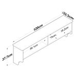 Casa si Gradina - Mobilier - Organizare si depozitare - Cuiere - Cuier, Hanah Home, pal melaminat, alb si nuc, 120x37.2x22.2 cm - Infinity.ro