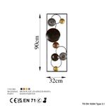 Casa si Gradina - Decoratiuni - Decoratiuni perete - Accesoriu decorativ de perete, Wallxpert, metal, multicolor, 32x90x4 cm, 891TNL2398 - Infinity.ro