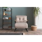Casa si Gradina - Mobilier - Canapele si coltare - Canapele - Canapea extensibila, Hanah Home, metal, stofa in, crem, 175x60 cm - Infinity.ro