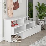 Casa si Gradina - Mobilier - Organizare si depozitare - Cuiere - Cuier hol, Hanah Home, panou de particule melaminat, alb, 137x54.5x35 cm - Infinity.ro
