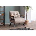 Casa si Gradina - Mobilier - Canapele si coltare - Canapele - Canapea extensibila, Hanah Home, metal, stofa in, crem, 175x60 cm - Infinity.ro