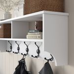 Casa si Gradina - Mobilier - Organizare si depozitare - Cuiere - Cuier, Hanah Home, pal melaminat, alb, 120x37.2x22.2 cm - Infinity.ro