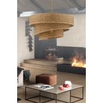 Casa si Gradina - Corpuri si surse de iluminat - Lustre si pendule - Candelabru, Opviq, metal, bej, abajur bumbac, 40x40x72 cm - Infinity.ro