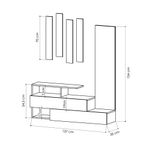 Casa si Gradina - Mobilier - Organizare si depozitare - Cuiere - Cuier hol, Hanah Home, panou de particule melaminat, alb, 137x54.5x35 cm - Infinity.ro